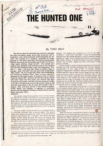 Magazine (item) - GAF Collection - "The Hunted One" by Tony Self - Jindivik - Australain Aviation & Defense Review, December, 1981