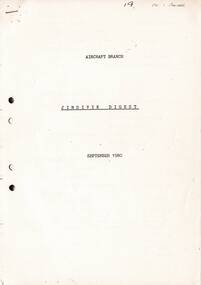 Magazine (item) - GAF Collection - Aircraft Branch "Jindivik Digest" - September, 1980 - Production, Delivery and Sorties Statistics, GAF Collection - Aircraft Branch "Jindivik Digest" - September, 1980