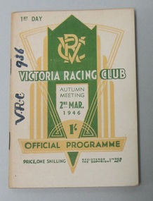 Racebook, Victoria Racing Club, 1946