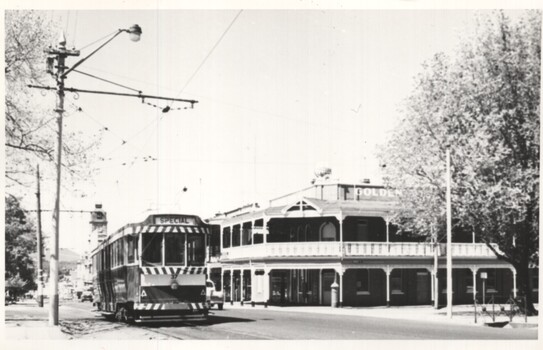 Black & White - Tram 37 in Sturt St at Dawson St