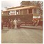 Ballarat 33 loaded on a truck for Hamilton with depot crew standing in front