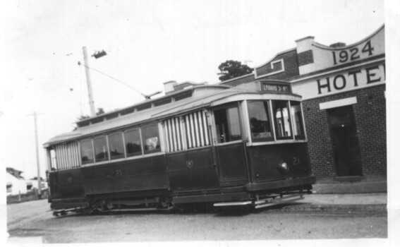 Black & White - Ballarat Tram 21 at Sebastopol terminus