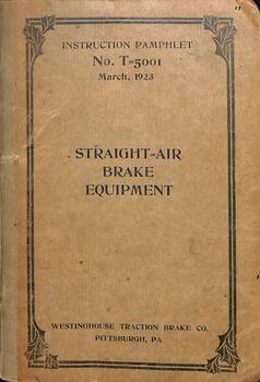 "Westinghouse - T5001-1 Straight-Air Brake Equipment" cover