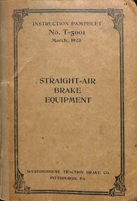 "Westinghouse - T5001-1 Straight-Air Brake Equipment" cover