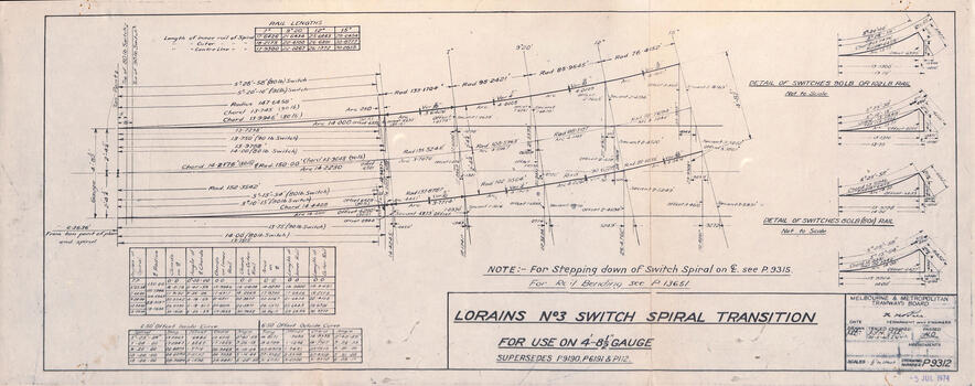 MMTB Trackwork drawing P9312