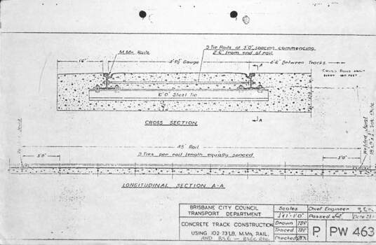 Brisbane City Council Tramway Trackwork drawings