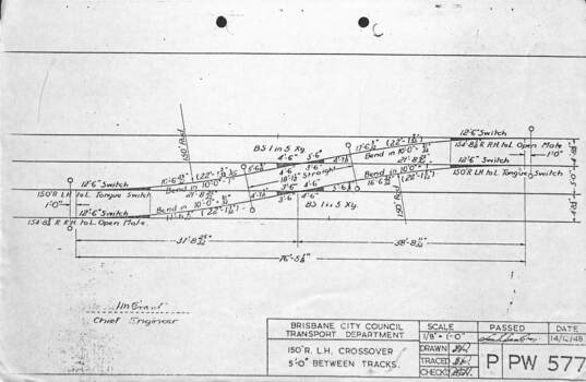 Brisbane City Council Tramway Trackwork drawings