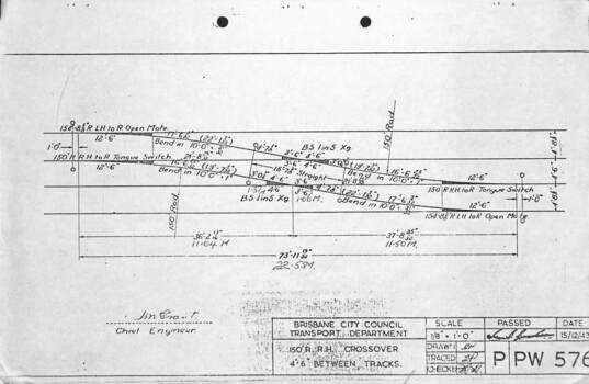 Brisbane City Council Tramway Trackwork drawings