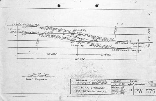 Brisbane City Council Tramway Trackwork drawings