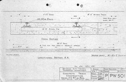 Brisbane City Council Tramway Trackwork drawings