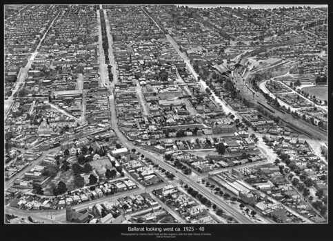 Black & White copy photograph - "Ballarat looking west ca 1925-40"