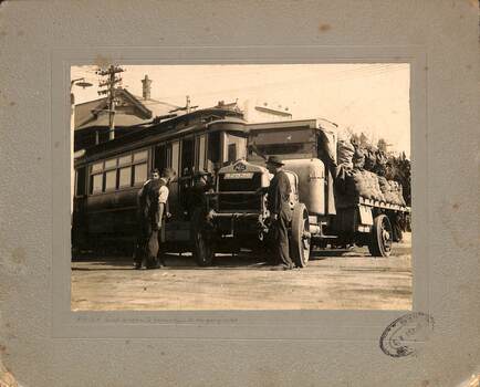 Black and White Photograph - Geelong Tram 22 in an accident