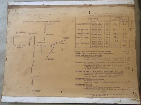 Tramway Routes and Section Destinations - 26-1-1969