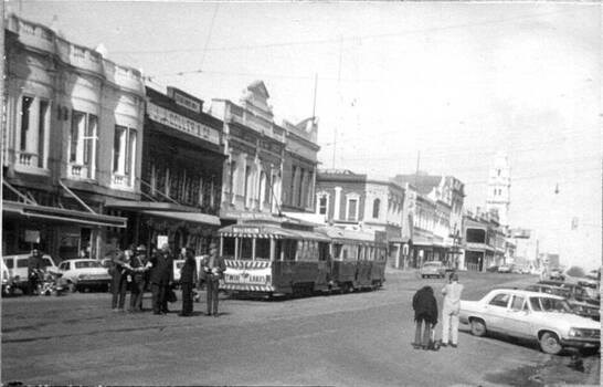 Scene at Railway station in Lydiard St North following arrival of the ARHS tour train.