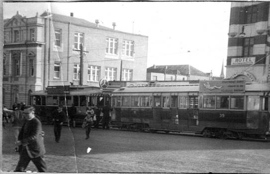 Second convoy at Railway Station unloading - includes No. 39