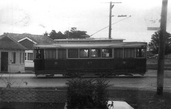 No. 27 at Lydiard St North terminus - photo dated 1970.