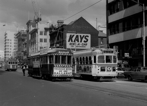 Ballarat 36 and Melbourne W7 1024 Swanston St 9/1971