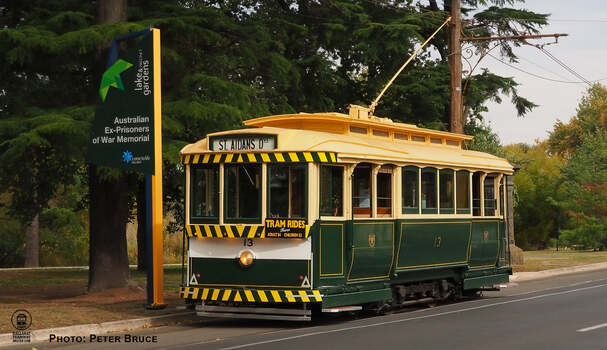 Digital Image Ballarat tram 13 at Carlton St - 2-3-2022