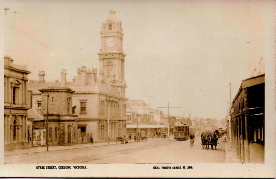 Digital image of Geelong tram No. 2 in Ryrie St, 1920.
