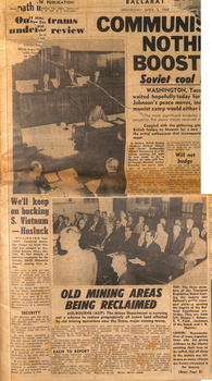 Part of front page of Courier - Our trams under review - 3 April 1968