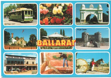 Ballarat 9 views - Rose Stereograph