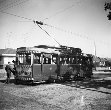 Tram No. 11 at the Lydiard St North terminus.