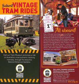 Pamphlet - Ballarat Vintage Tram Rides