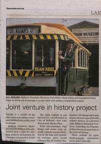 Newspaper cutting - "Joint Venture in history project"