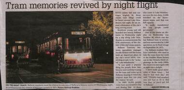 "Tram memories revived by night flight"