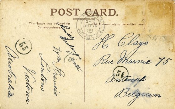 Rear of the 2nd post card.