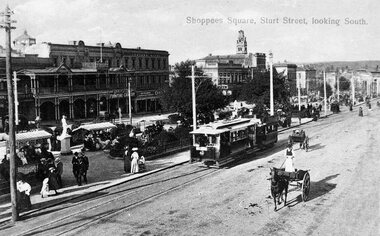 "Shoppees Square Sturt Street looking South" - copy photograph