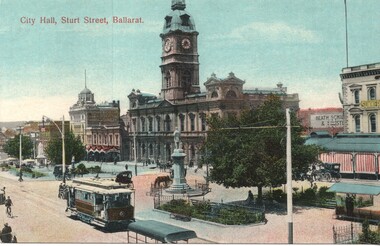 Postcard - "City Hall, Sturt Street, Ballarat"