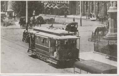Photograph - Digital image of ESCo tram 5 in Sturt St c1910