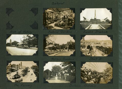 Photo card Ballarat album sheet 1920c