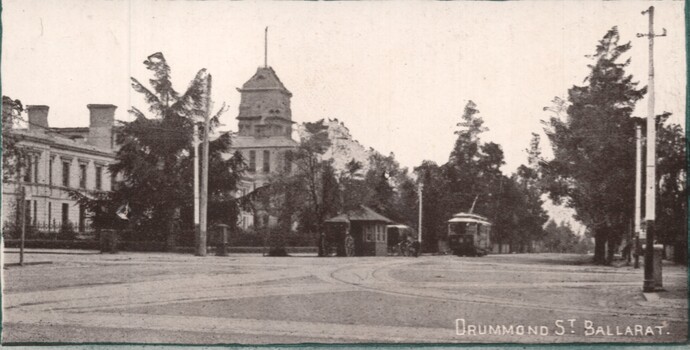 Postcard - Drummond St Ballarat - detail