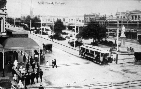 Copy Photograph - postcard - Sturt St  Ballarat