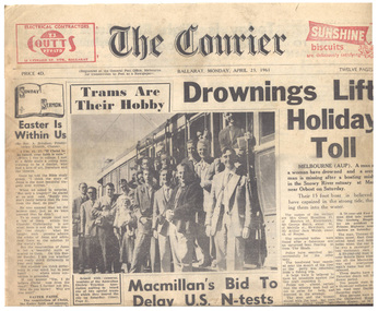 Newspaper cutting - "Trams are their hobby"