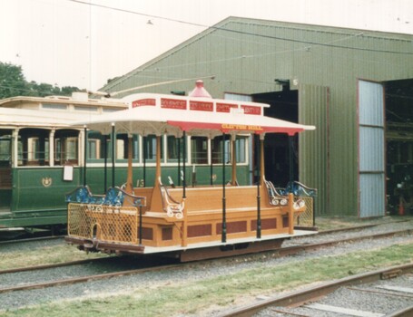 Photo of Grip Car 593 at BTPS Depot 11-10-1987