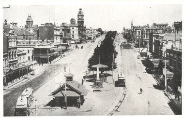Copy Photograph - Black & White - Sturt and Grenville Streets Ballarat 