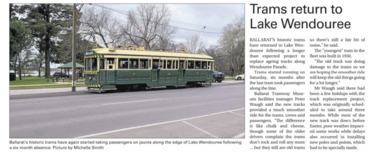 "Trams return to Lake Wendouree"
