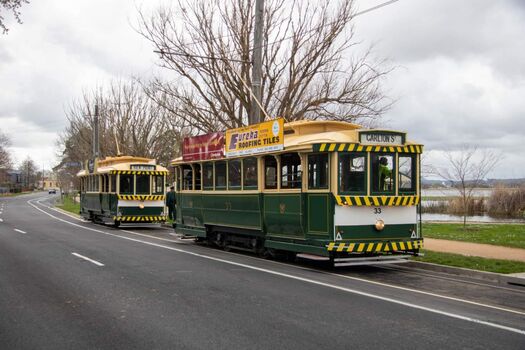 Trams 13 and 33 at St Aidans Drive