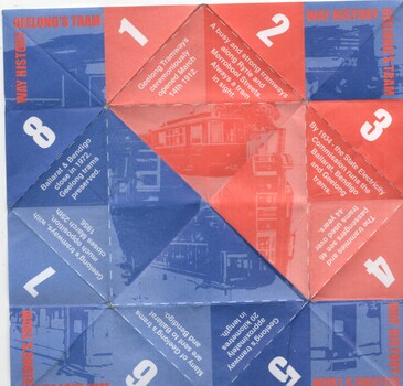 Origami Finger Game Card - Geelong's Tram Way History