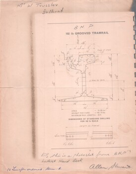 Note re order for 102 lb Grooved Rail - SEC