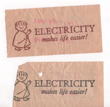 Tickets used for the last day of Bendigo tramways 16-4-1972 - rear