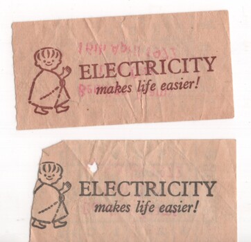Tickets used for the last day of Bendigo tramways 16-4-1972 - rear