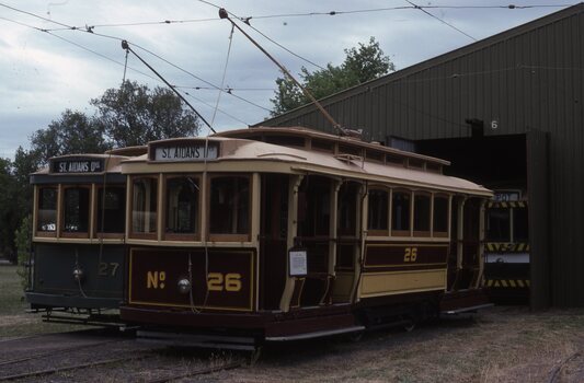 Trams 26 and 27 at the depot