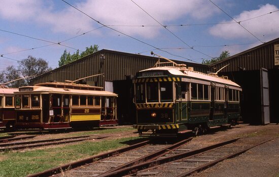 Trams 26 and 38 on depot fan