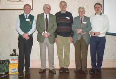 BTPS original committee survivors, 1992; Richard Gilbert, Melton Foo (deceased), Neville Gower (deceased), George Netherway (deceased), Paul Nicholson