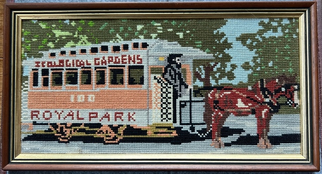 Framed Tapestry - Zoo Horse Tram