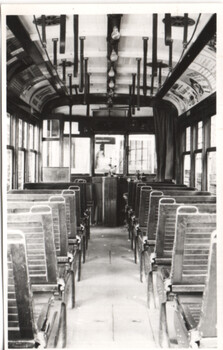 Interior of Bendigo Birney tram No. 29.